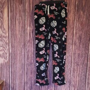 Christmas Story Black and Pink Pajama Pants